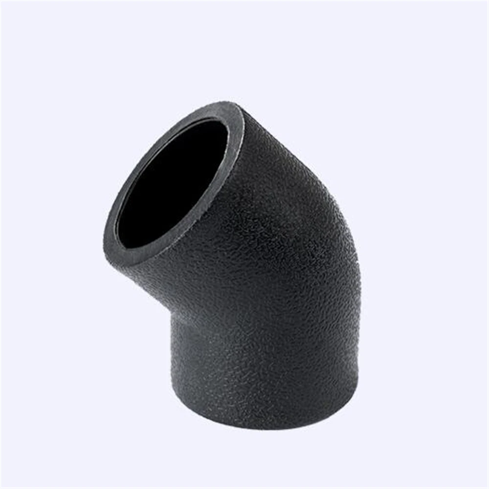 PE Hot Melt 45 Degree Elbow 20 25 32 40 50 63 75 90 110 Small Bend Socket Type Pipe Fitting Joint