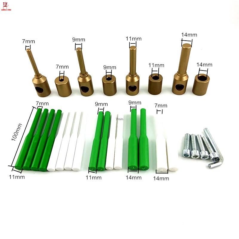 7mm/9mm/11mm/14mm PPR Wasser Rohr Reparatur Werkzeug PE Rohr Leckage Reparatur loch Heißer Schmelz Schweißen Sterben Kopf PERT Reparatur Kleber Stick