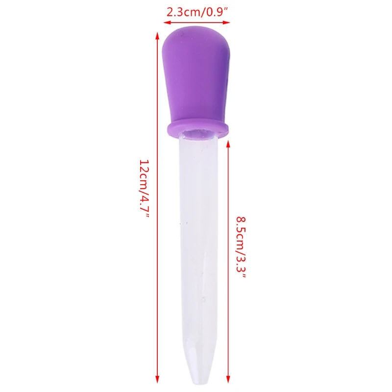 D7YD Pipettes Liquid Droppers for Candy Sweet Kids Kitchen Gummy Mold Crafts 5ml Child Pipettes Dropper Liquid Transfer