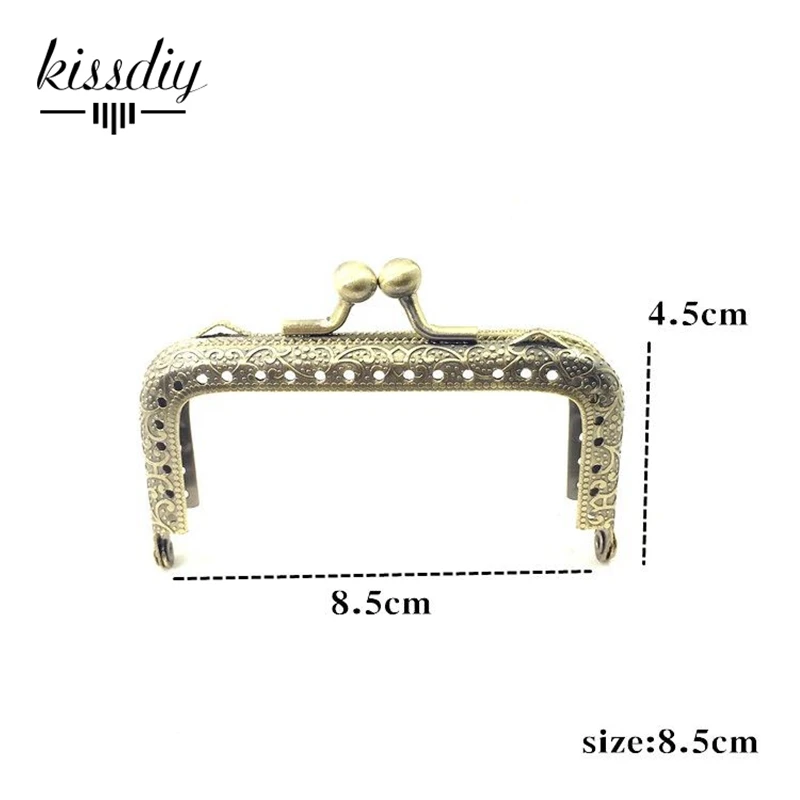 10PCS 6.5 7.5 8.5 10.5 12.5 15 18 20CM Square Metal Purse Frame for Bag DIY Handmade Kiss Lock Wedding Clutch Frame Accessory