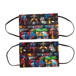 2022 New Children's Fashion Mask Disney Marvel Printing Masks Spiderman Child Face Mask Cartoon Protective Masque Disposable