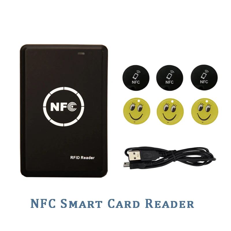 

NFC Smart Card Reader Writer RFID Copier / Duplicator 125KHz 13.56MHz USB Programmer Key fobs Card ID IC EM UID EM4305 T5577 Tag