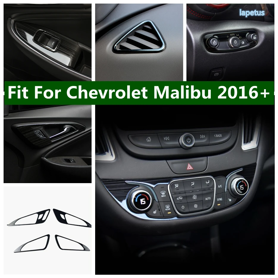 

Head Light Lamp Control Frame Door Handle Bowl Window Lift Button Air Vent AC Outlet Cover Trim For Chevrolet Malibu 2016 - 2020