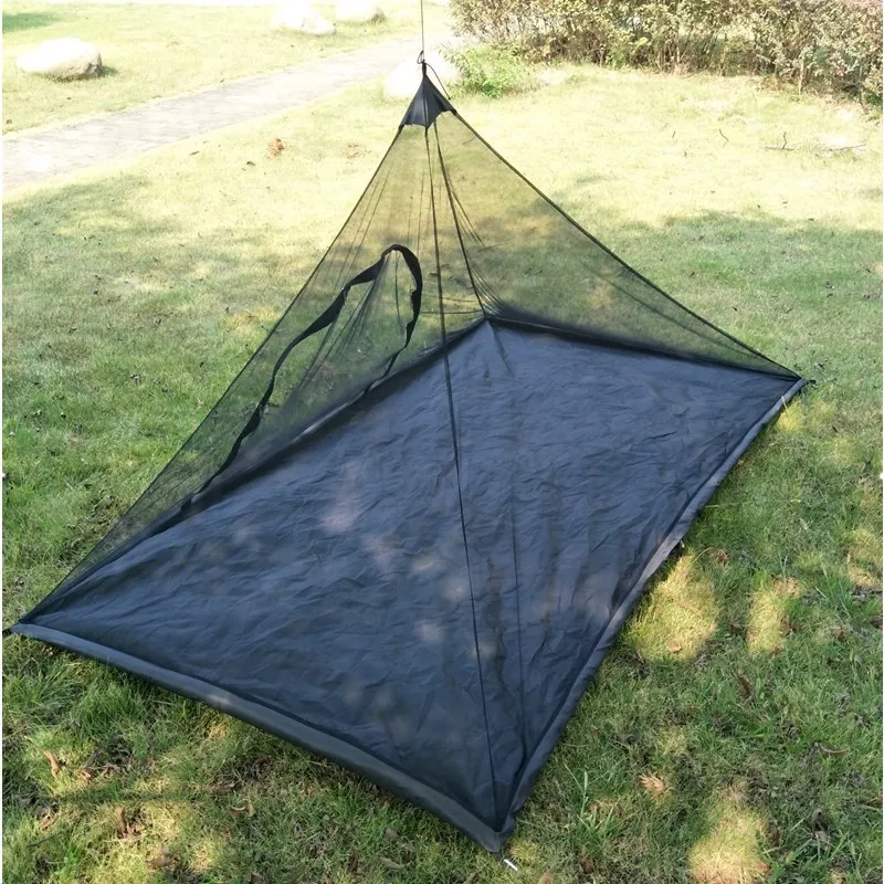 Outdoor Ultralight Summer Mesh Tent Camping Triangle Anti-mosquito Anti-insect Net Zipper Door Fishing Hiking Tent 220*120*100cm