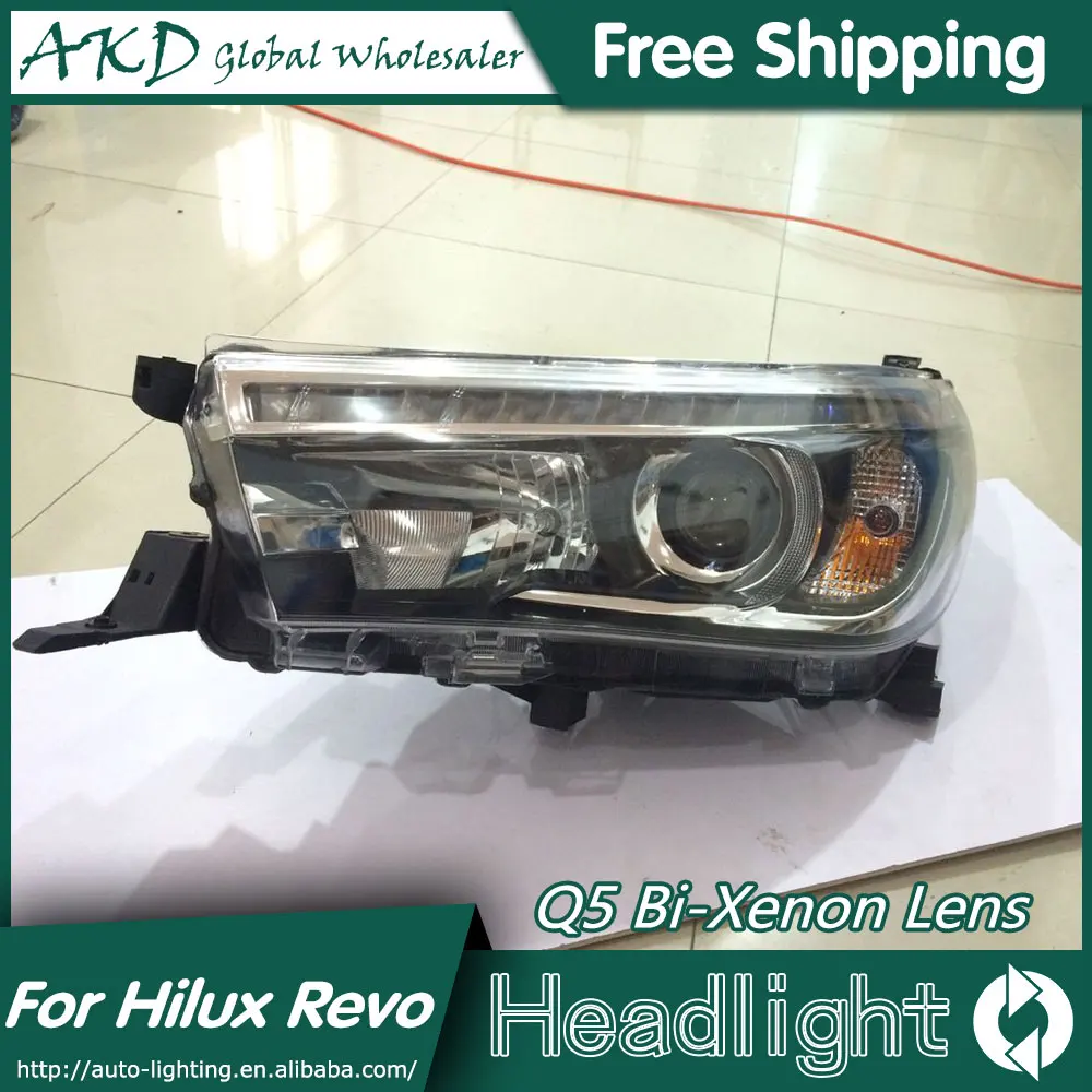 AKD Car Styling for Toyota Hilux LED Headlights 2015-2017 New Revo Headlight DRL Bi Xenon Lens High Low Beam Parking Fog Lamp