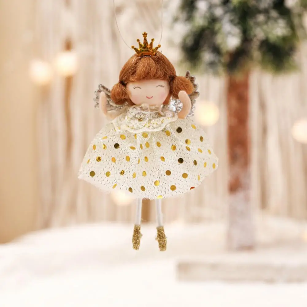 Lovely Angel Pendant Decorative Fantastic  Angel Doll Delicate Craft Hanging Pendant   for Living Room  Xmas Tree Ornament