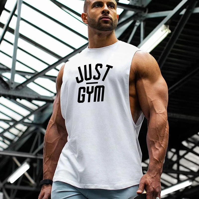 Muscleguys Brand Canotte Bodybuilding Drop Armhole Tank Top Men Gym Clothing Fitness Tanktop Sleeveless Shirt Workout Vest