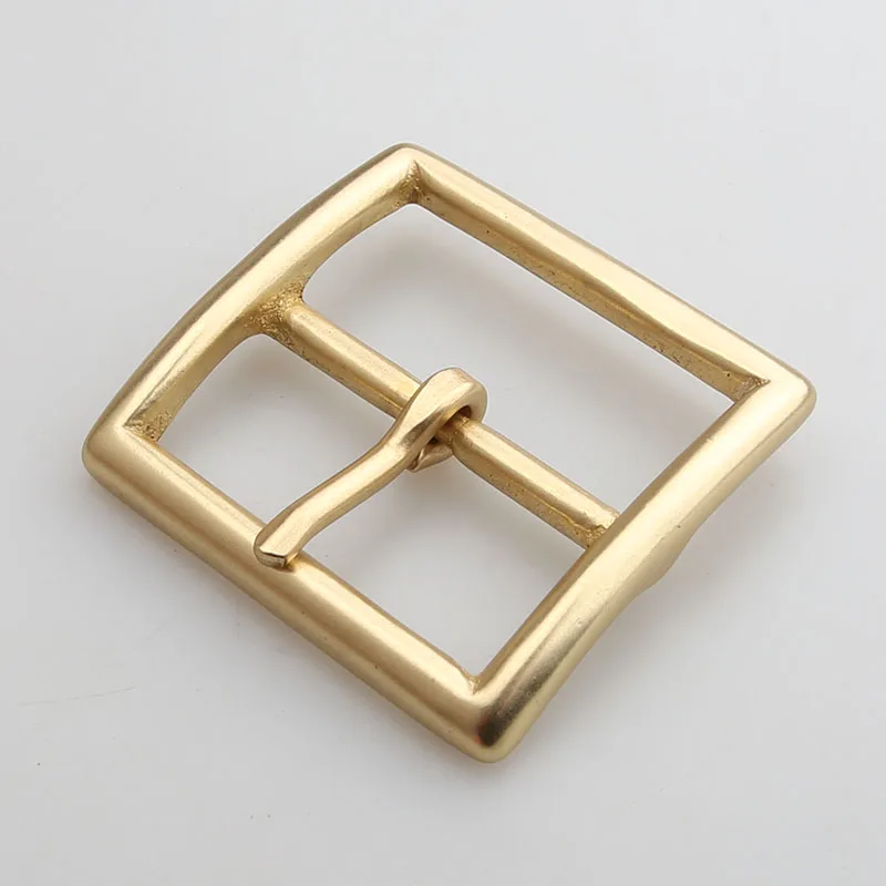 Solid Brass Metal Belt Buckle 40mm Belt Buckle For Men Stainless Steel Single Pin Belt Half Buckle DIY Leather Craft Buckle