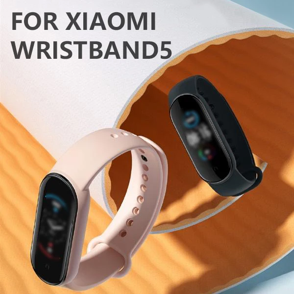 Smart Bracelet For Mi Band 5 Sport Strap Watch TPU+TPE Silicone Wrist Strap For Mi Band 5 Bracelet Miband Strap Accessories