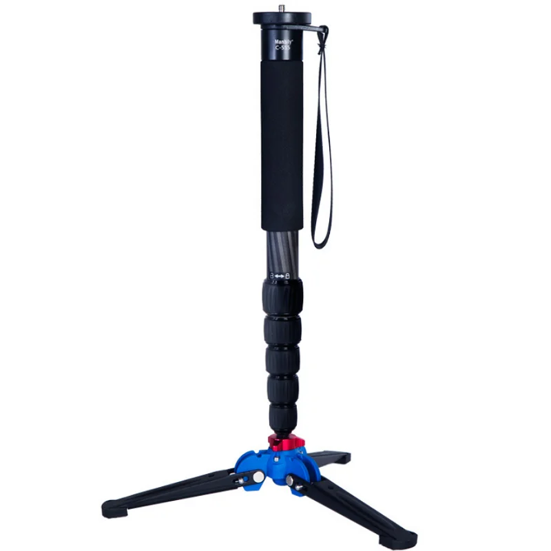Manbily C-555 multifunzionale conveniente in fibra di carbonio fotografia monopiede DSLR supporto leggero per fotocamera 155cm Alpenstock