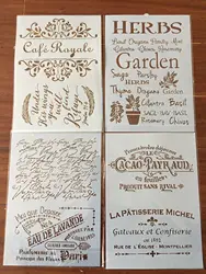 4pcs / set A4 letter of the alphabet Stencils Painting Coloring Embossing Scrapbook Album Decorative Template