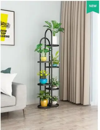

Living room indoor floor - to - floor multi - layer flower rack balcony tie Yi flower pot hanging rack flower rack content rack