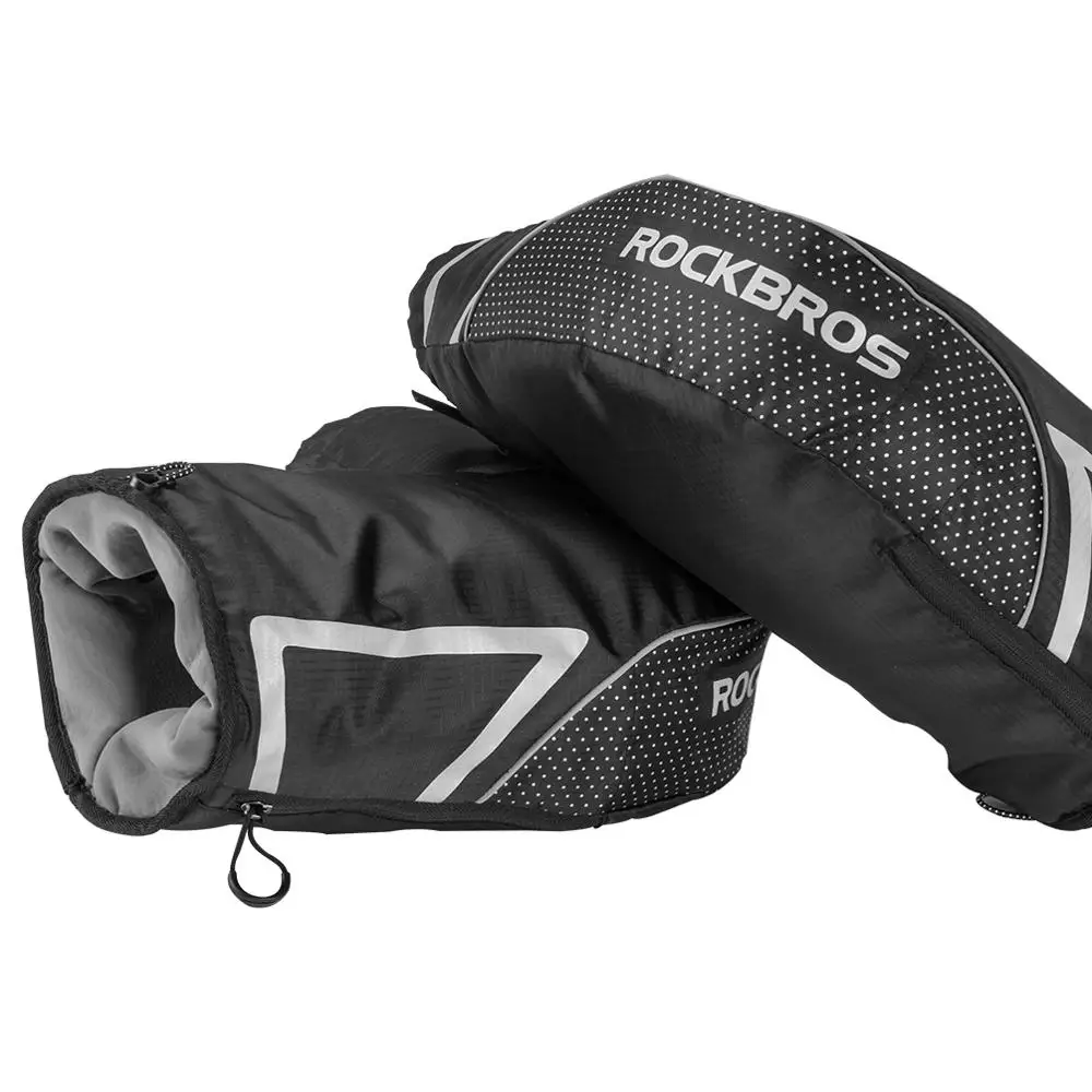 ROCKBROS Bar Mitts Snowmobile/ATV/Dirt Bike Mitts Cycling Thermal Fleece Lining MTB Handlebar Windproof Winter Gloves Mittens