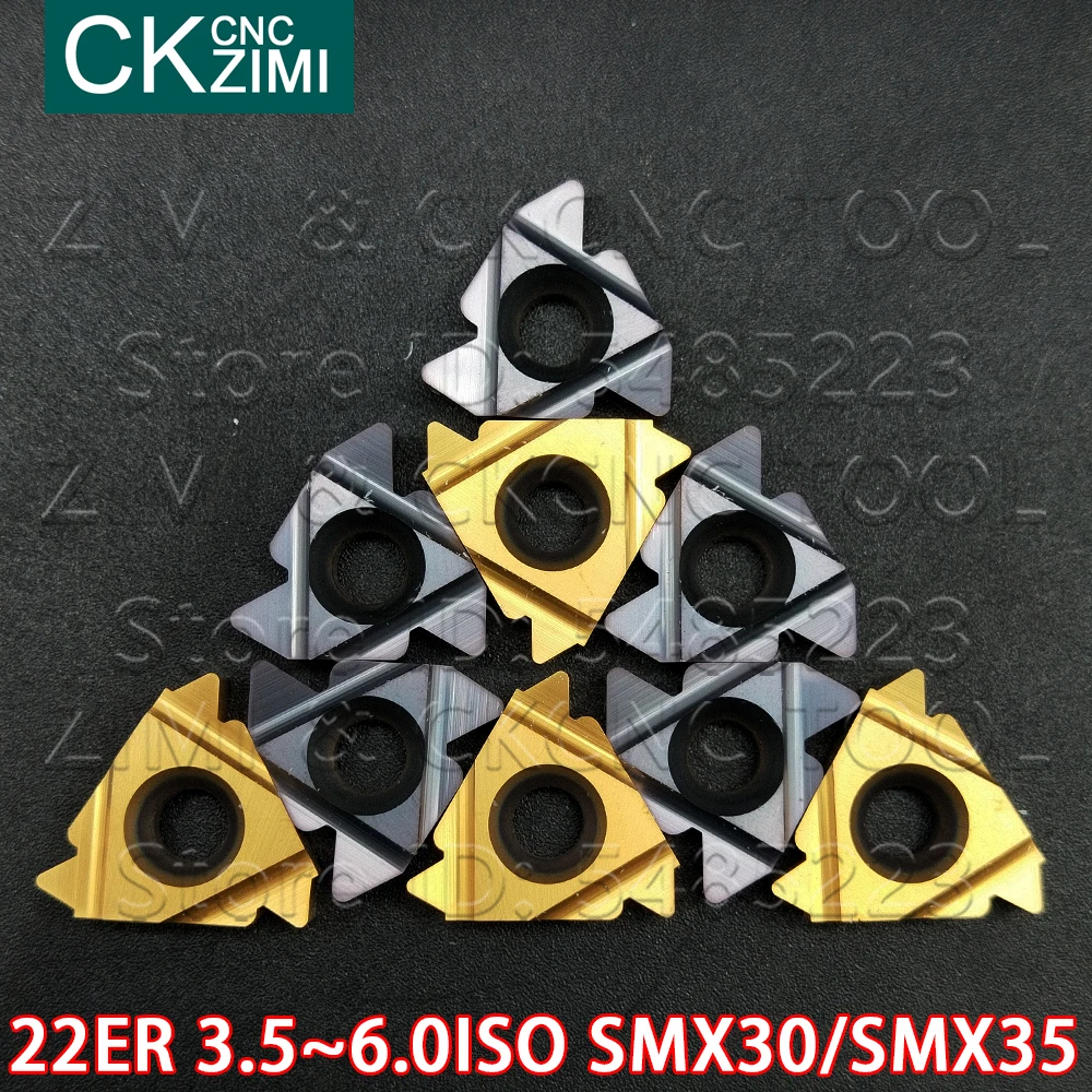 22ER 3.5ISO 4.0ISO 4.5ISO 5.0ISO 5.5ISO 6.0ISO SMX30 SMX35, إدراج كربيد داخلي خيط خارجي تحول خشب CNC مخرطة إدراج