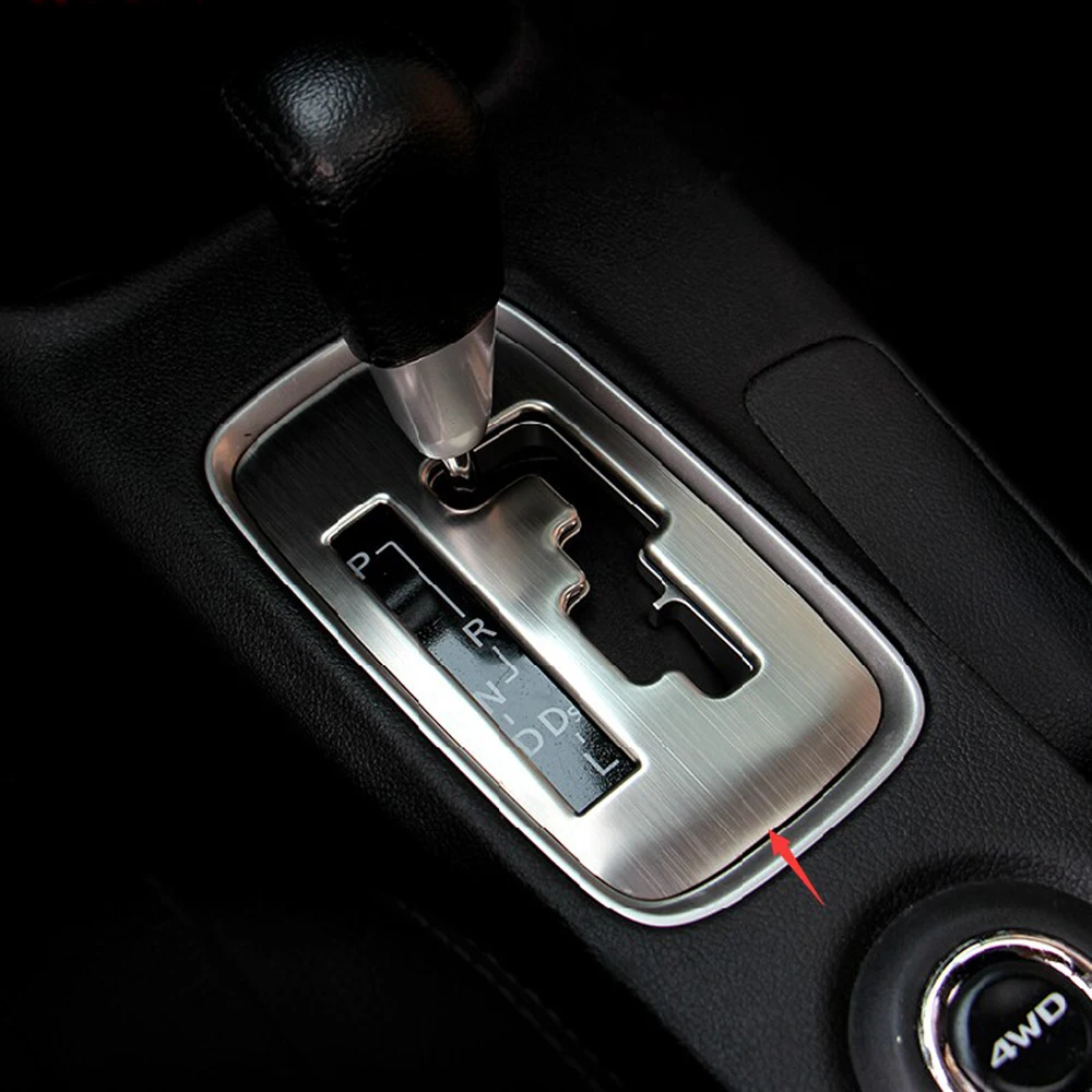 Car-Styling For Mitsubishi Outlander 2012 2013 2014 2015 2016 stainless steel Car Interior Gear Panel Decorative Frame Trim