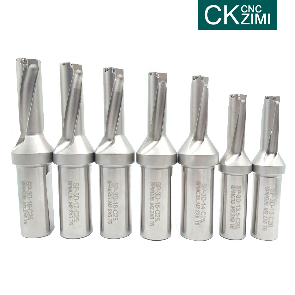 1Pc 12.5-36Mm 2D Kedalaman SP Series U Bor Cepat Bor Indexable Bit Pengeboran Dangkal Lubang CNC mesin Bubut untuk SP Series Blade