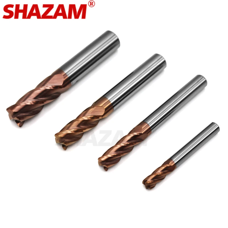 Imagem -04 - Shazam Milling Cutter Machine Tools Revestimento da Liga Ferramenta de Aço Tungstênio Cnc Maching Hrc55 Endmill 11