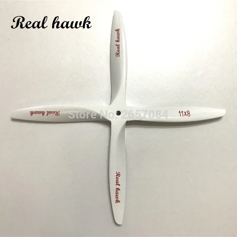 4 Blade 24x8/24x10 CCW of CW Witte Houten Propeller Hoge Kwaliteit Voor Schaal RC Gas Vliegtuig Model