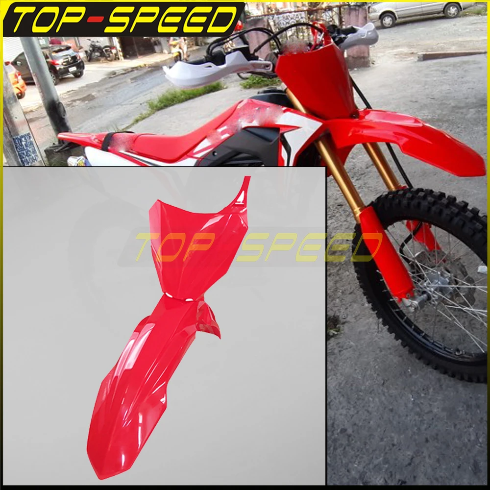 

Redmoto Front Number Plate + Fender For Honda CRF 250 450 R RX CRF250 CRF450 Plastic Fairing Kit Front Mudguard Cover 2017-2020