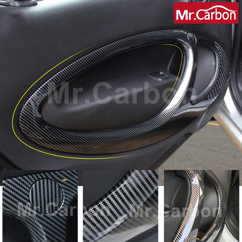 Car Inner Door Panel Decorative Cover Protective Stickers For Mercedes New Smart 453 Fortwo Car Accessories Interior Products