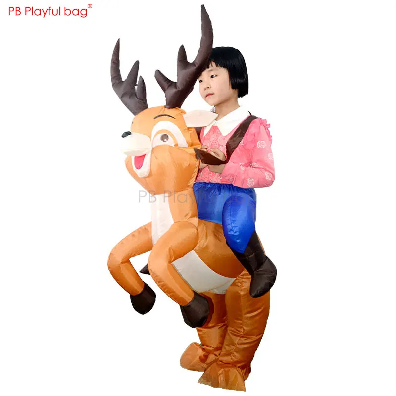 Playful bag 2020 Christmas deer inflatable clothes for Kids Fancy cosplay Toys Christmas party suit Best children gifts AA16