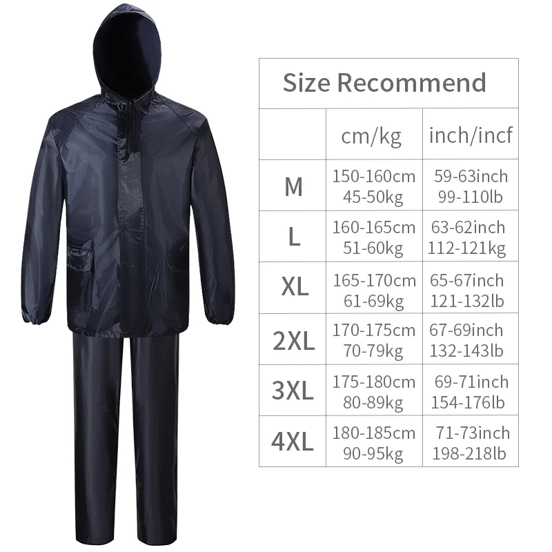 QIAN Suit Raincoats Women/Men Cycling Rain Coat Outdoor Hooded Women\'s Rain Motorcycle Fishing Camping Rain Gear Men\'s Coat