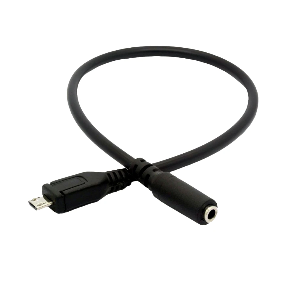 1pc Micro USB 5 Pin męski na 3.5mm żeńskie gniazdo AUX Audio Sync Adapter słuchawek kabel 30cm 50cm