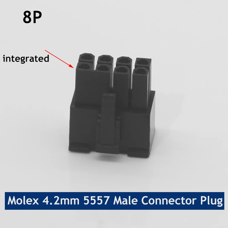 

New Type 4.2mm Molex Connector 8P Plug Male 2*4P for PC/computer graphics card PCIE Power cable DIY PCB DIY AUTO 7 8P connected