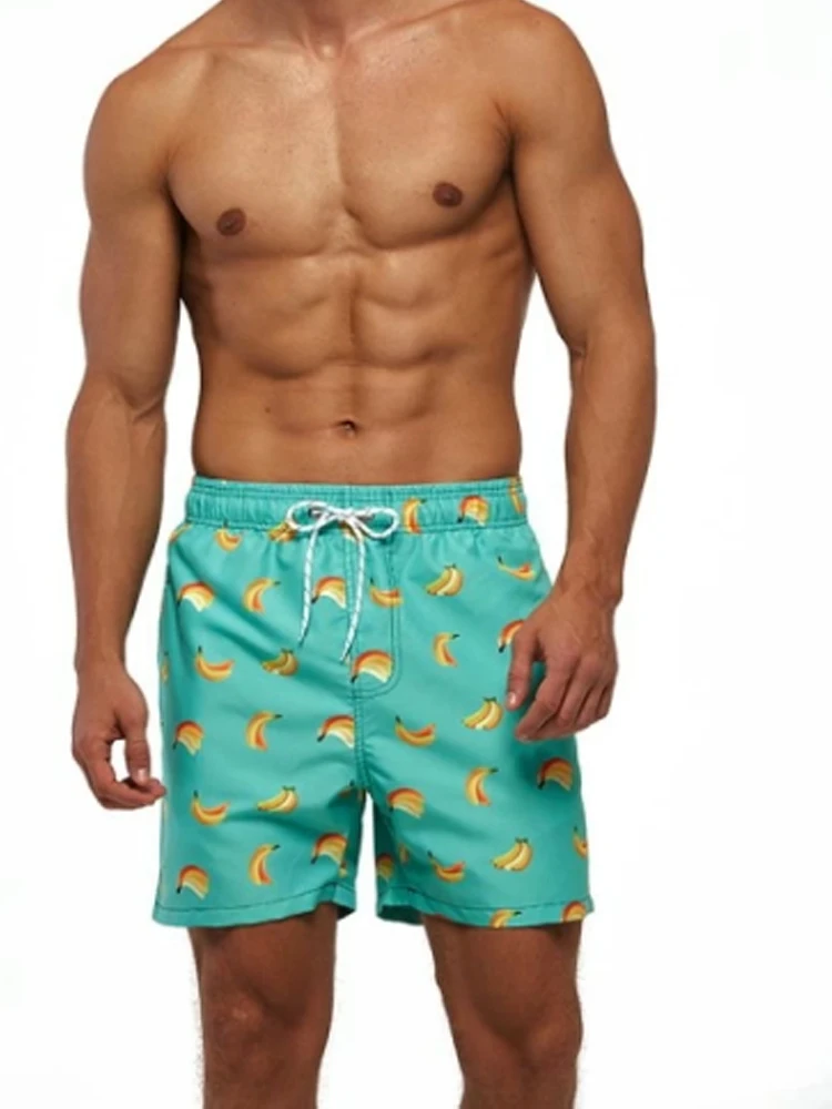 Mens Quick Dry Printed Short Swim Trunks with Mesh Lining Swimwear Bathing Suits Funny Shorts with Mesh Lining Swimwear Bathing