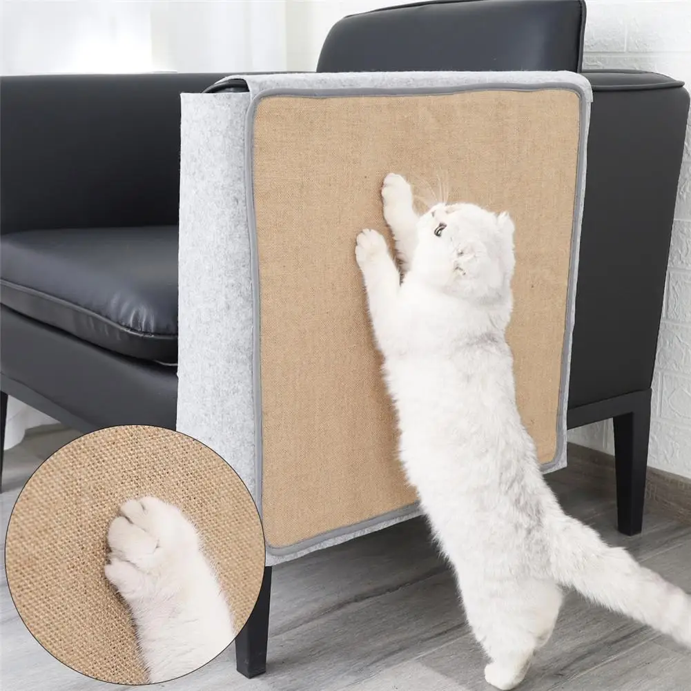 Pet Cat Scratching Mat Natural Sisal Sofa Shield Protection Cover For Furniture Chair Couch Cat Kitten Bed Mat Pet Supplies