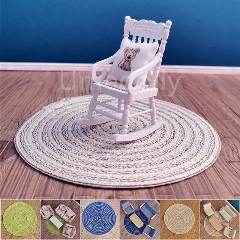 18cm 1/12 Scale Miniature Dollhouse Carpet Pretend Play Mini Doll House Furniture for OB11 Doll Accessories Toy