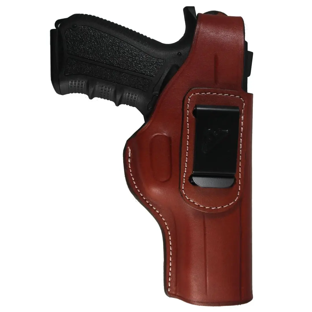 YT HOBBY S & W M & P Shield 9mm Handmade Concealed Carry IWB / OWB Real Leather Belt pistol Firearm Gun Holster