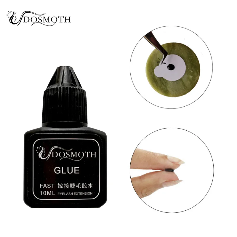 

DOSMOTH Eyelash Extension Glue 10ML No odor, no irritation, anti-allergy Fast Lashes Glue 1-2 seconds eye Eyelash glue tool