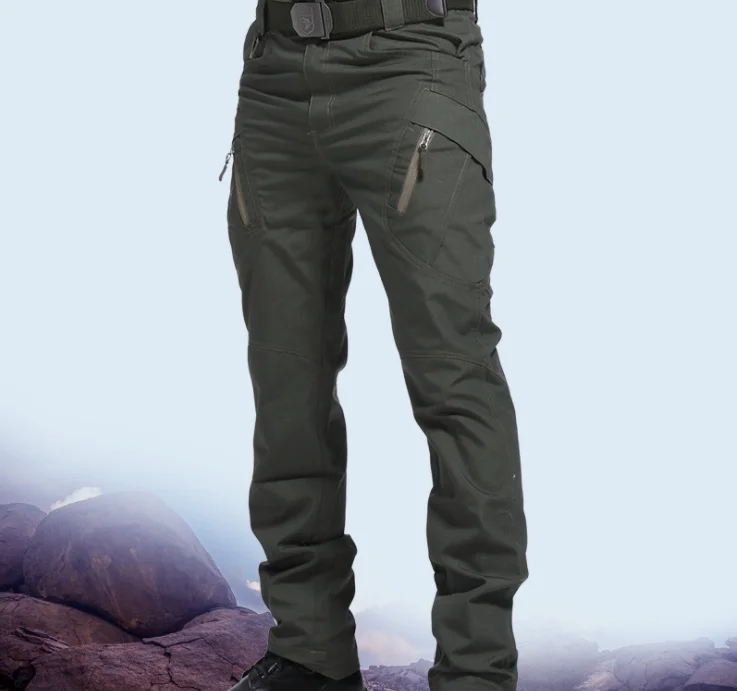 2021 New Mens Tactical Pants Multiple Pocket Elasticity Military Urban Commuter Tacitcal Trousers Men Slim Fat Cargo Pant 5XL