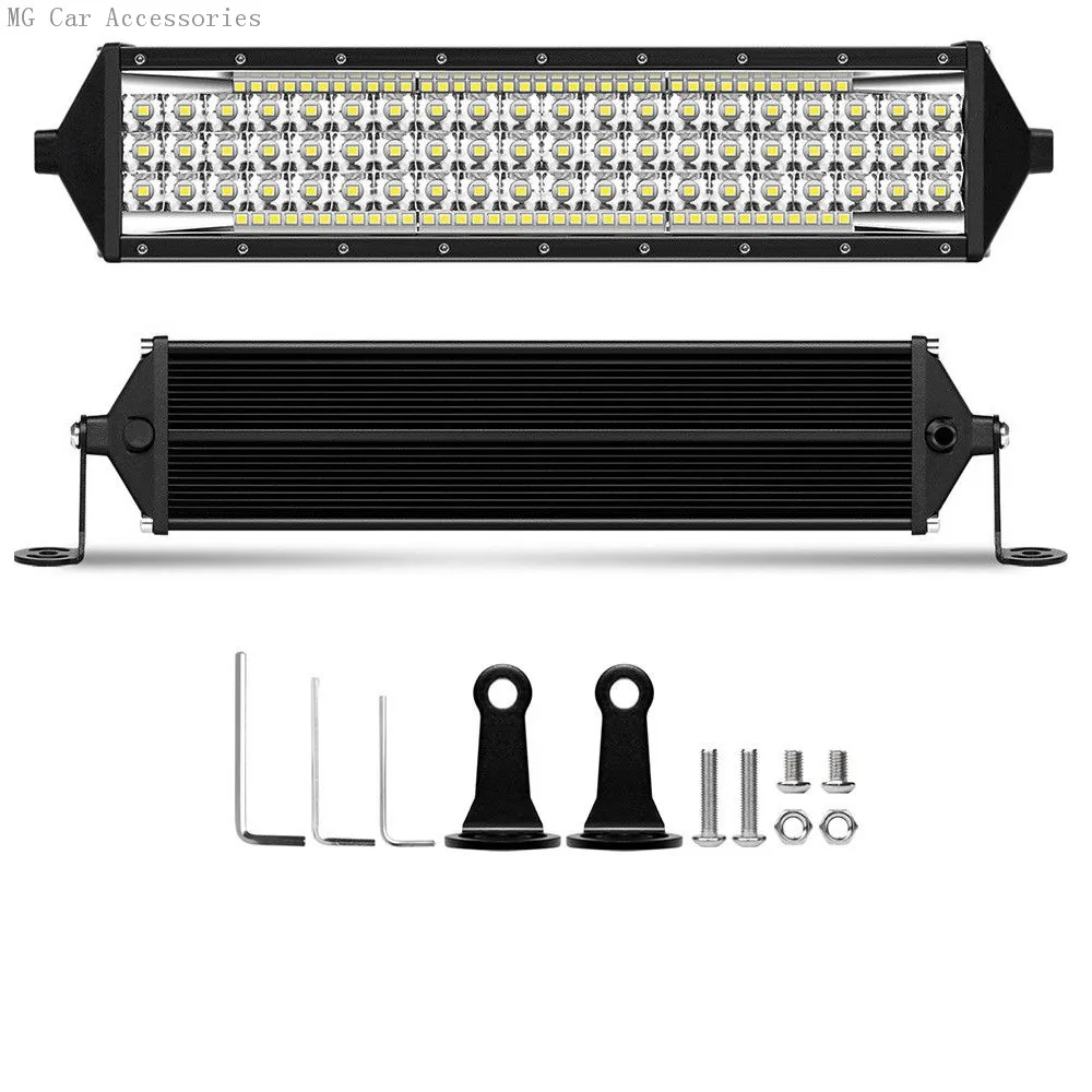 5-reihige LED-Lichtleiste 12 Zoll 264W Auto-Arbeitsscheinwerfer Flutlicht Fahrlicht für Offroad-Truck SUV ATV Traktor 4X4 LED-Leiste – Detail 12