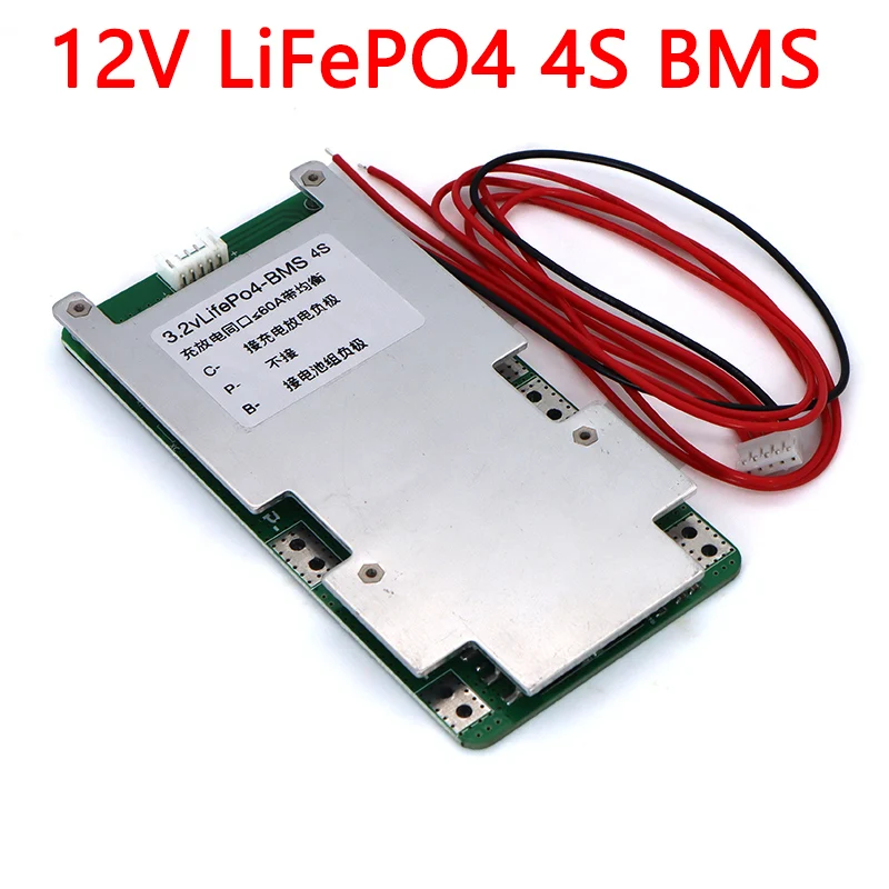 12V BMS 3.2V 4S LiFePO4 Lithium Battery pack 60A 150A for Energy Storage solar system PCB With Balance