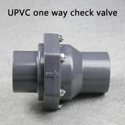 UPVC Non-return Flap Valve One-way Valve Plastic Flap Check Valve 50MM Inner Diameter Vertical Lie General 1 Pcs