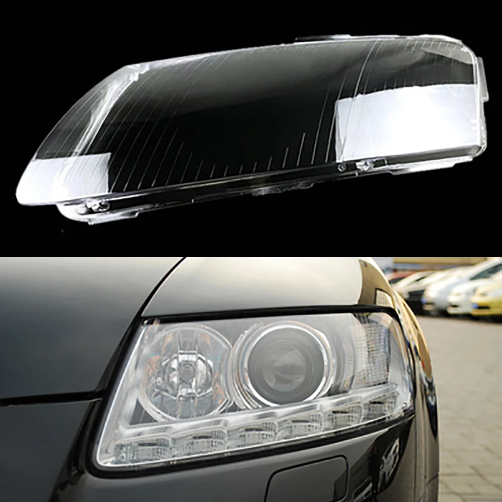 

For Audi A6L C6 2006-2011 Car Headlamp Lamp Cover Glass Lamp Shell Headlight Cover Transparent Lampshade