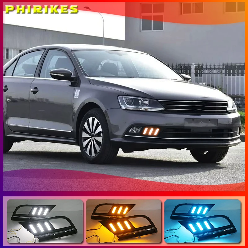 

Fog lamp For Volkswagen VW Jetta Sagitar MK6 2015-2018 car styling driving LED DRL Daytime Running Light Daylight