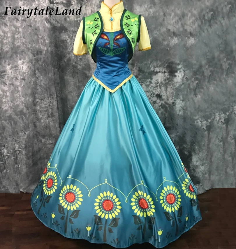 Carnival Halloween Snow Grow Princess Costume Cosplay Birthday Party Sunflowers Outfit Wedding Queen Dress