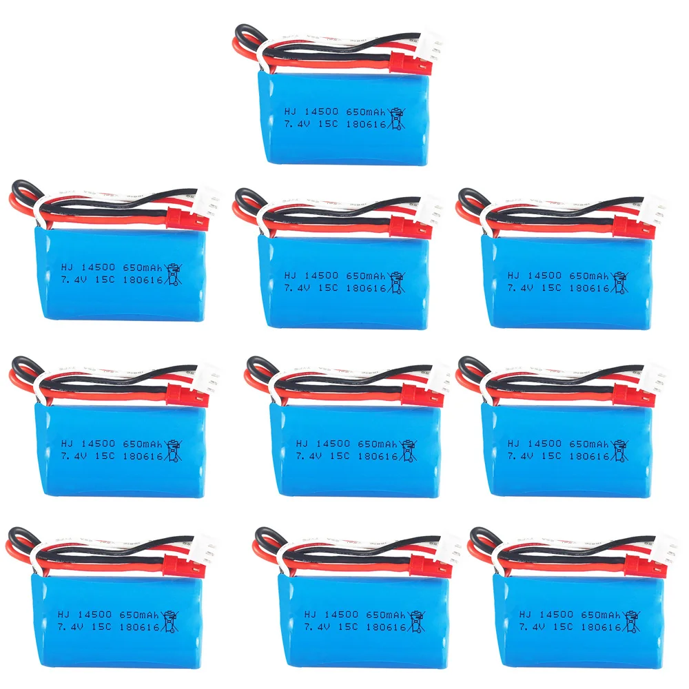 

7.4V 2S 650mAh 14500 15C Lipo Battery For Syma F1 BR6802 Remote Control helicopter 7014 RC Boat toy parts 7.4V battery wholesale