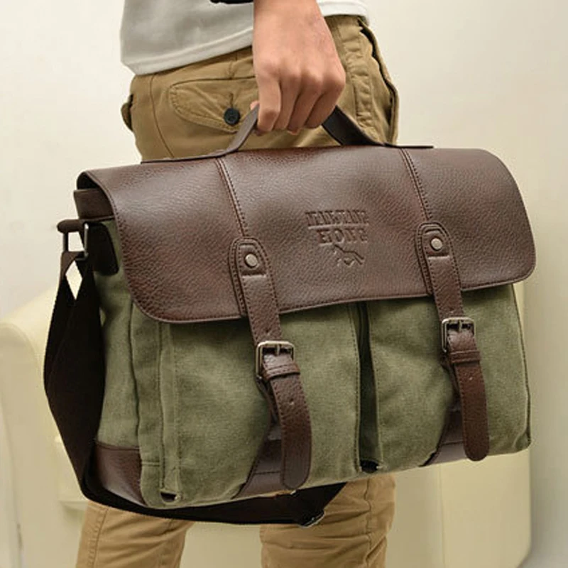 Fashion Military Canvas Men shoulder bag crossbody Bag Men messenger bag male Sling Bag Tote Handbag