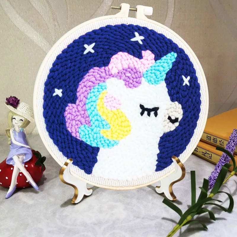 

Russian Poke Embroidery Set DIY Wool Embroidery Material Kit Home Decoration Stitch Painting Easy Handmade Birthday Gift