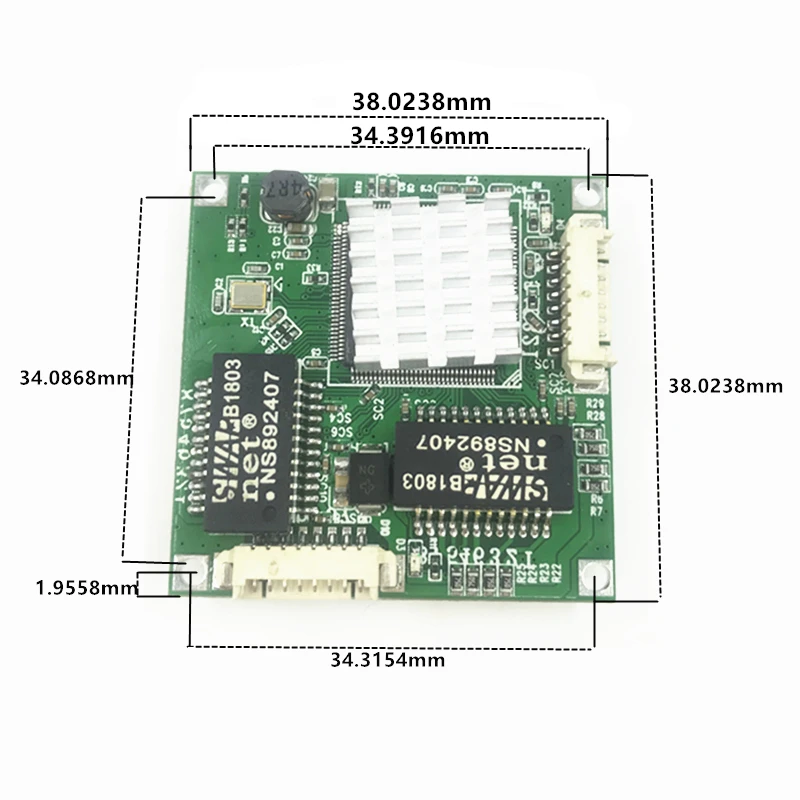 Android carregamento direto da fábrica de 3 portas, módulo de comutação gigabit com 3 portas 10/100/1000m, alta performance, baixo custo, 10/100/1000m