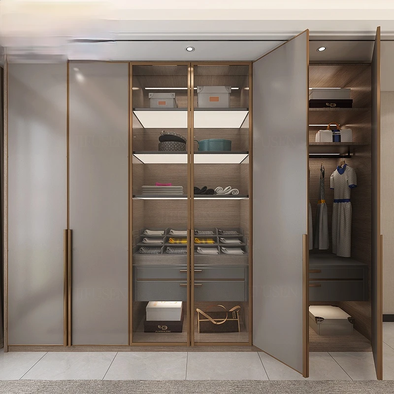 Modern light luxury shoe cabinet cloakroom shut-off cabinet whole house custom-made large wardrobe overall custom-made