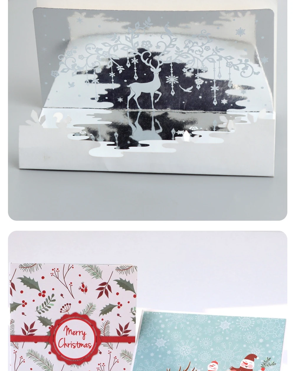 3D Pop-Up Weihnachtsmann-Karten Frohe Weihnachten Grußkarten Partyeinladungen Geschenke Neujahrsgrüße Jubiläumsgeschenke Postkarte – Detail 12