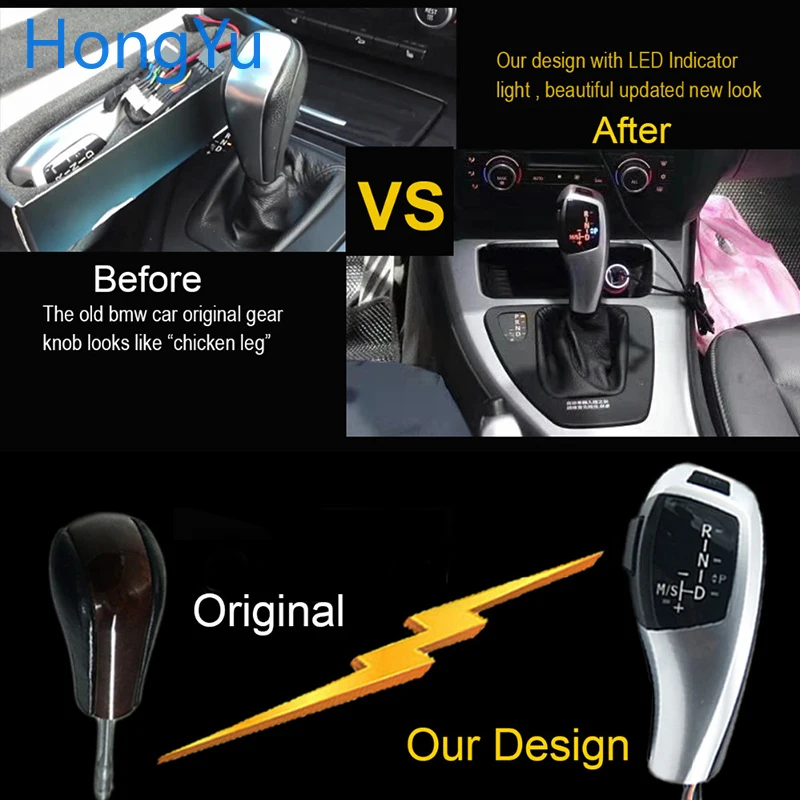 For BMW 5 series 2004-2006 E60 Sedan pre-LCI Pre-facelift Gear Shift Shifter Lever Knob Automatic Transmission LED Light Shift