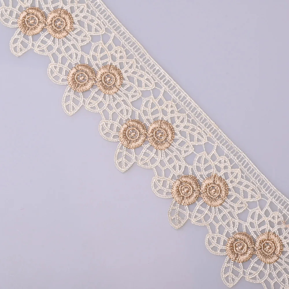 Cusack 2 Yards 7.0 10.5 CM pizzo nastro nastro Applique per indumenti tessili per la casa rifilatura artigianato fai da te tessuto di pizzo bianco