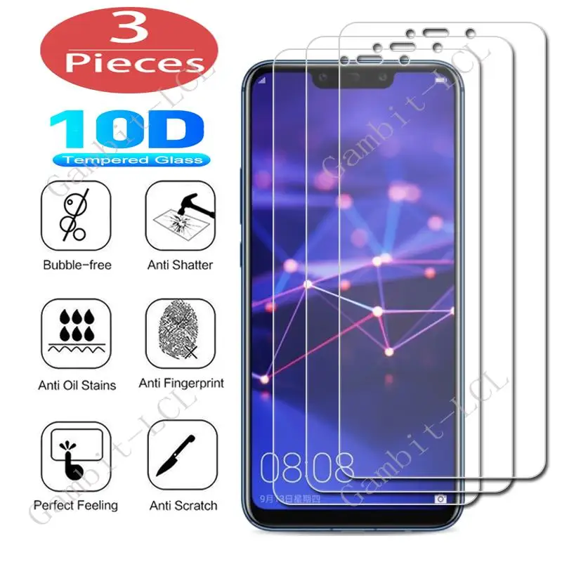 3Pcs Protection Tempered Glass For Huawei Mate 9 Lite 20 P9 Plus Mini P10 10 Pro P20 Screen Protective Protector Cover Film