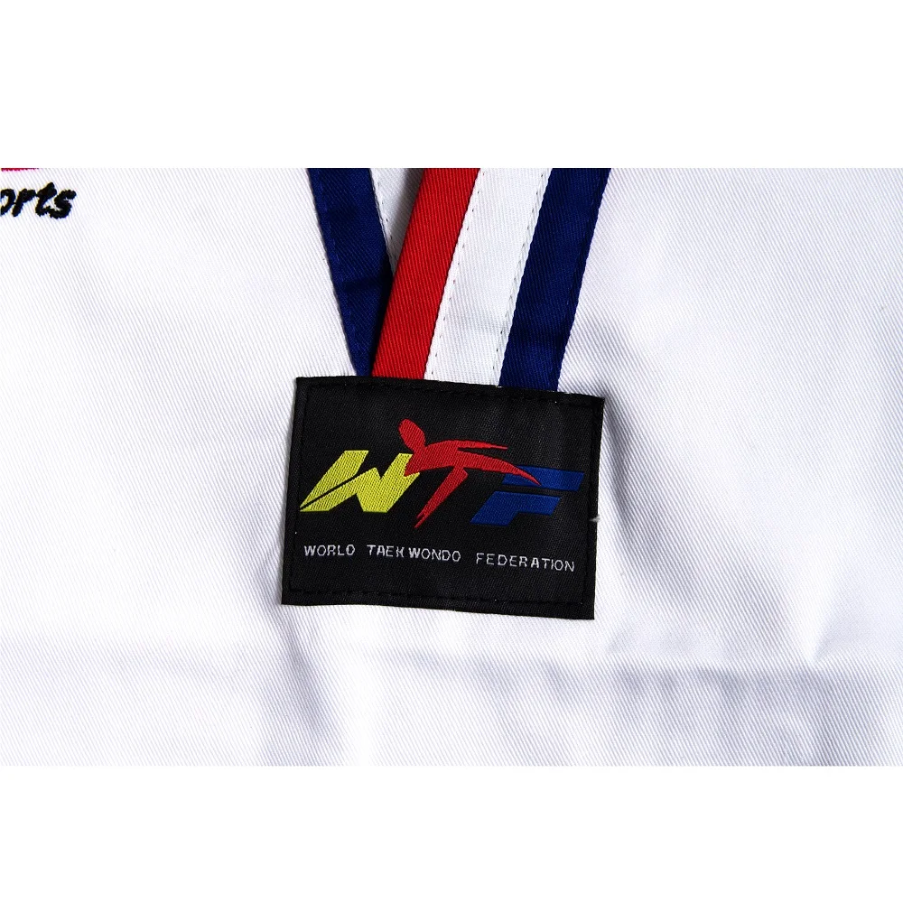 Hot Sale White Taekwondo Uniform Children Adult Taekwondo Dobok With Belt Sports Gym Martial Arts Suit Taekwondo Equipment